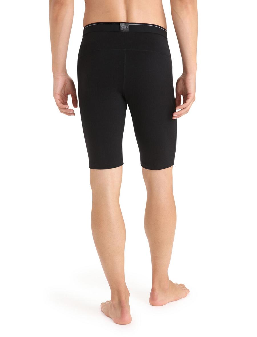 Black Icebreaker Merino 200 Oasis Thermal Men's Shorts | AU 1111VRWD